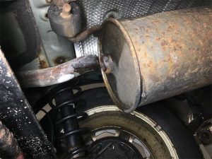 broken muffler
